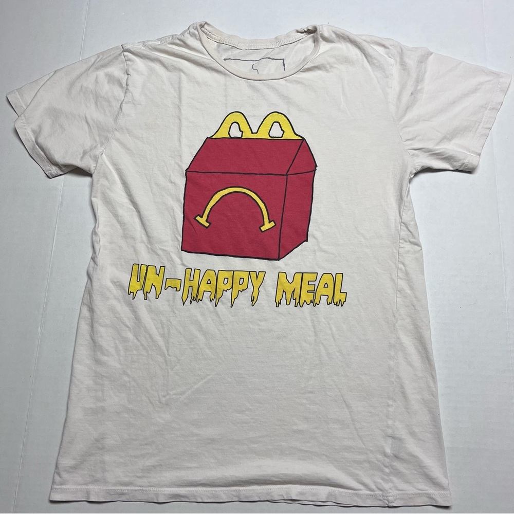 Hips and Hair "Unhappy Meal" t-shirt in Beige. Made in USA Size: S